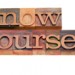 Know Yourself - Letterpress Type